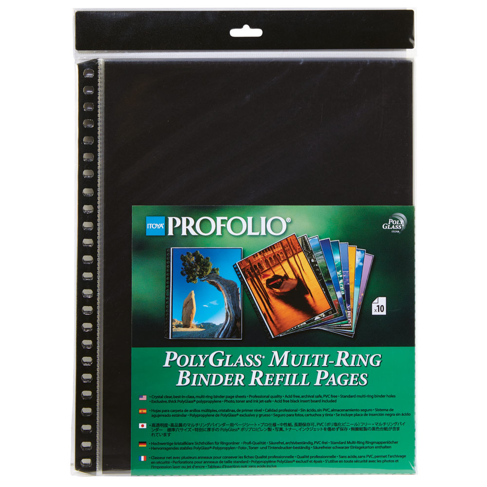Itoya Art ProFolio PolyGlass Pages 10 Pack 9"x12" Portrait