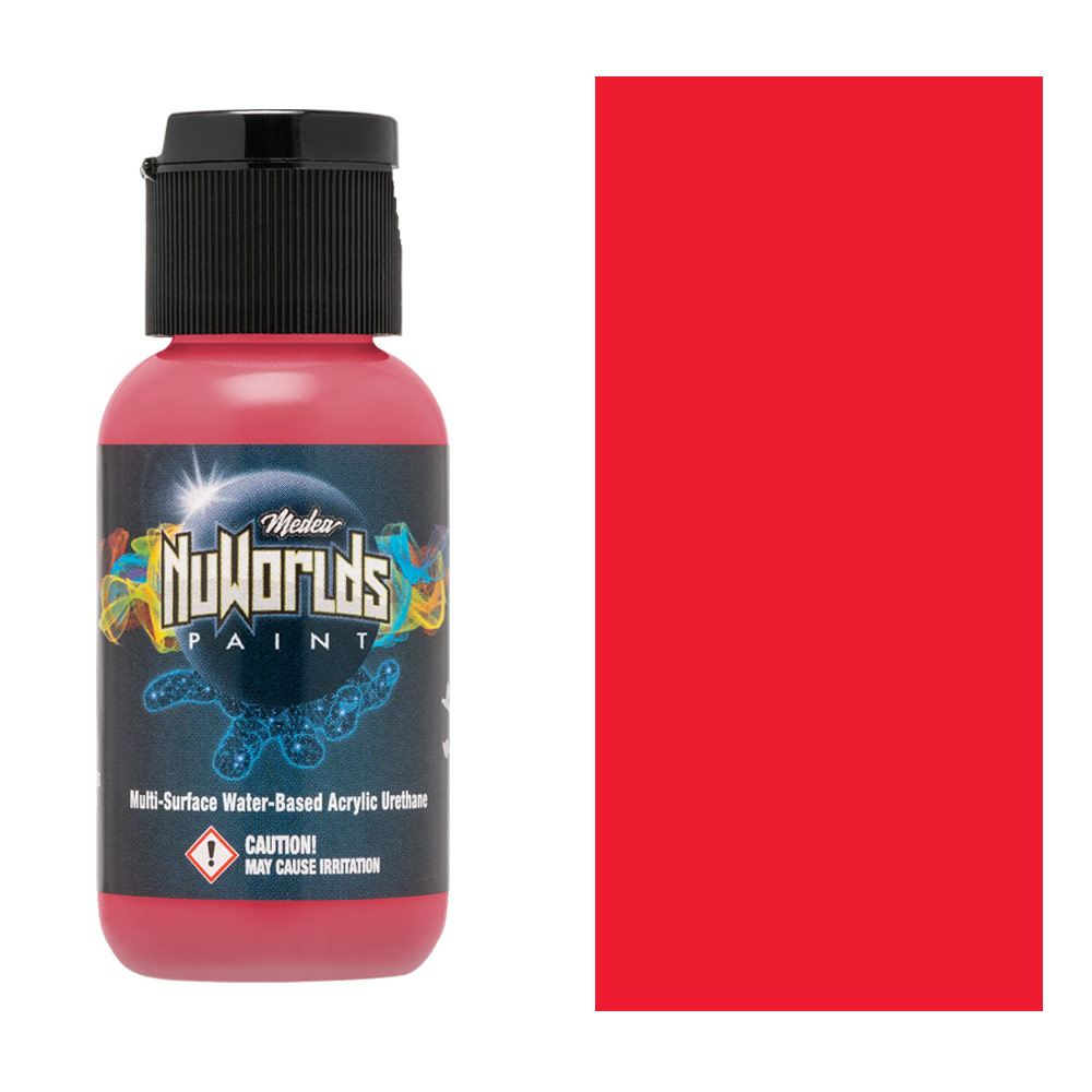 Medea NuWorlds Acrylic Urethane Airbrush Paint 1oz Impenetrable Red