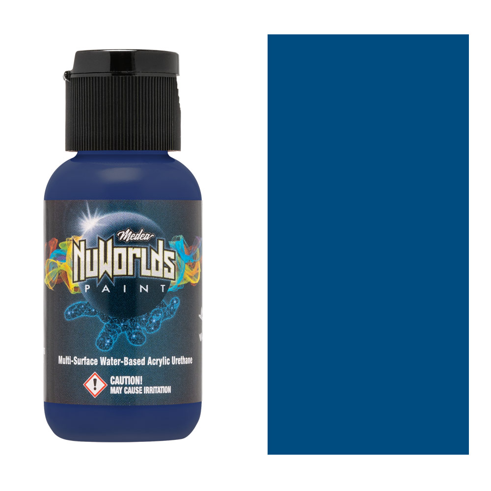 Medea NuWorlds Acrylic Urethane Airbrush Paint 1oz Impenetrable Dark Blue