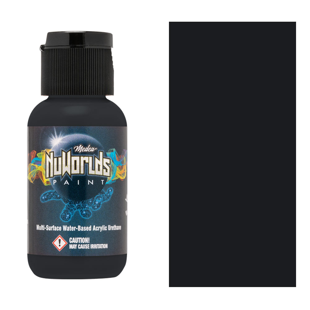 Medea NuWorlds Acrylic Urethane Airbrush Paint 1oz Zenith Black