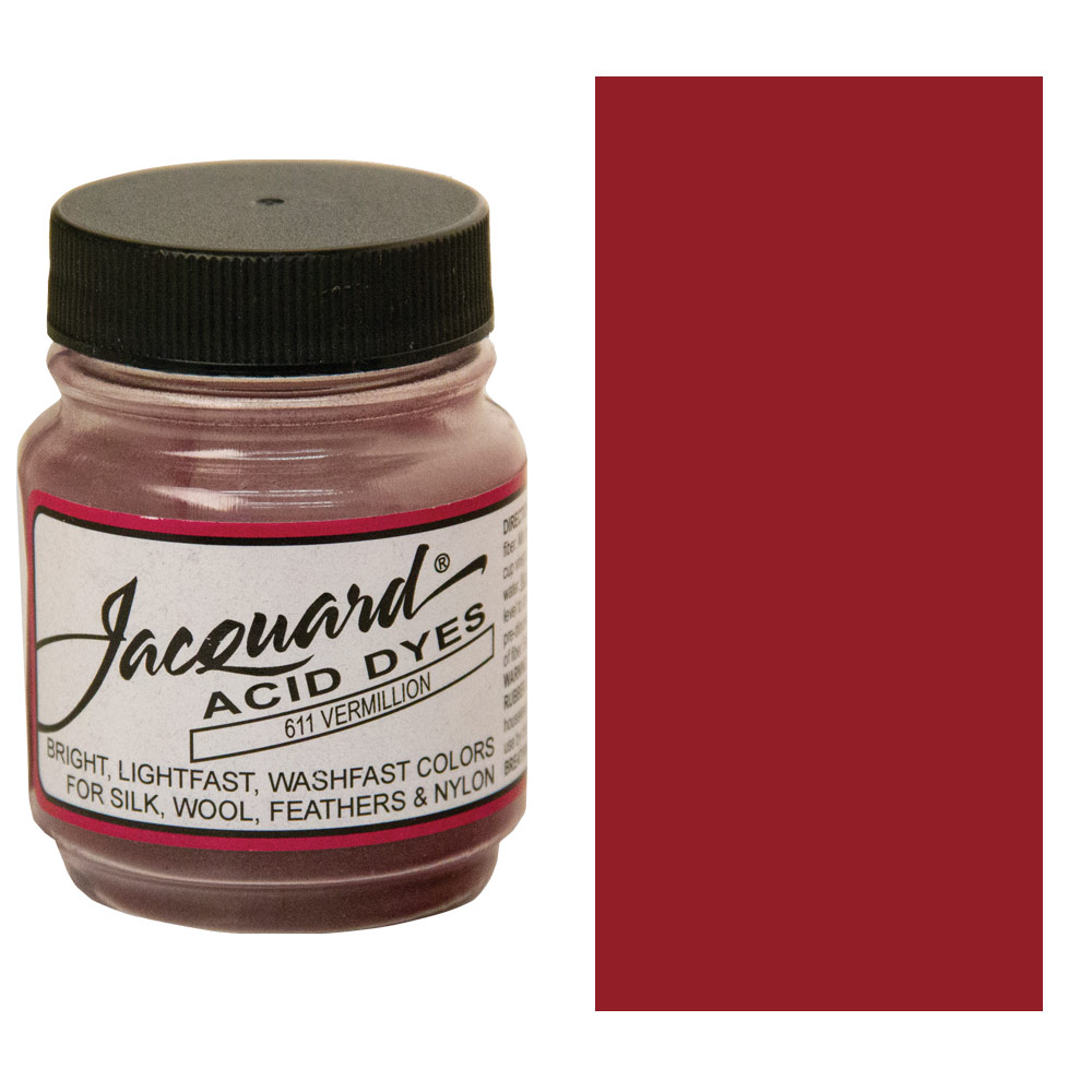 Vermillion Jacquard Acid Dyes - 1/2 oz