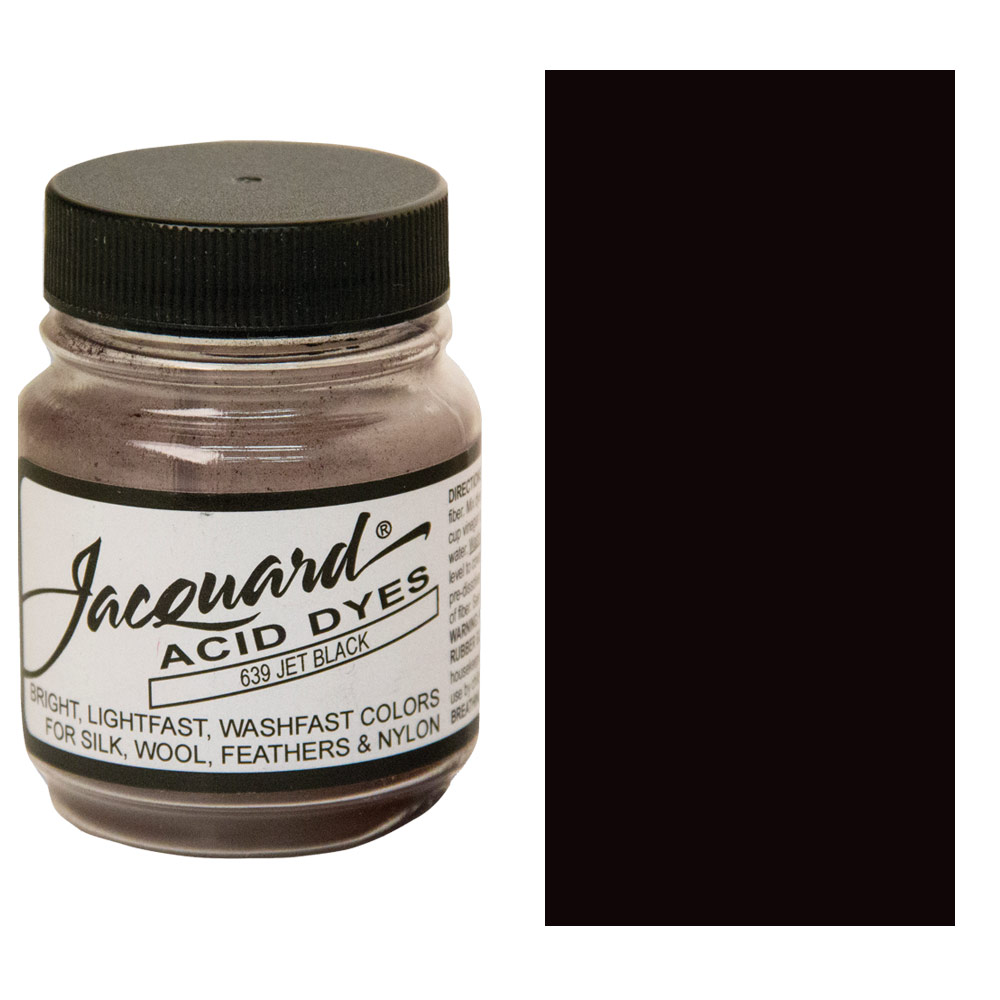 Jacquard Acid Dye - Jet Black - 8 Oz Net Wt - Brilliant Colorfast  Concentrated