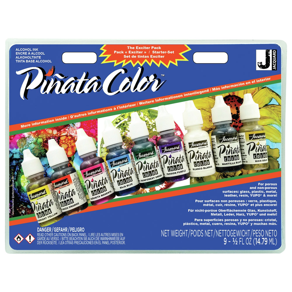 Jacquard Pinata Color Alcohol Ink Exciter Pack 9 x 0.5ml Set Starter