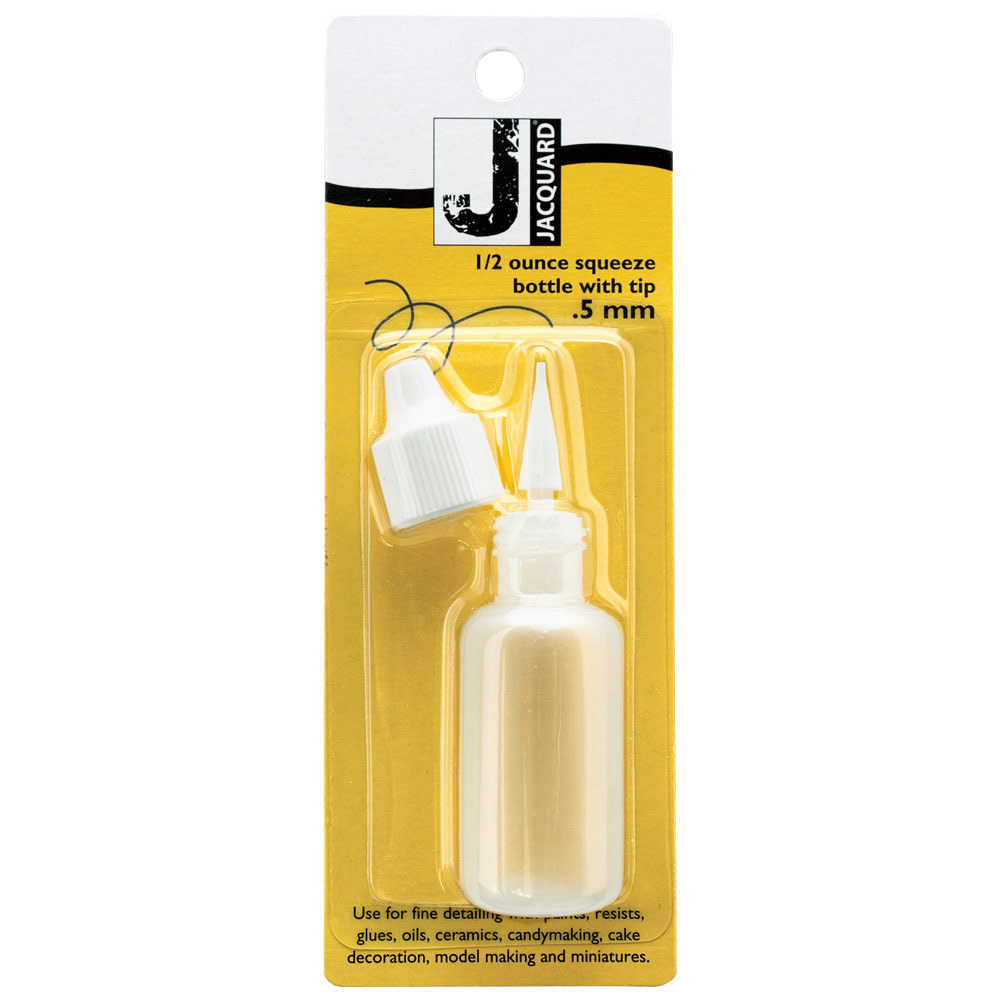 Jacquard Squeeze Bottle 0.5oz w/ Plastic Tip 0.5mm White