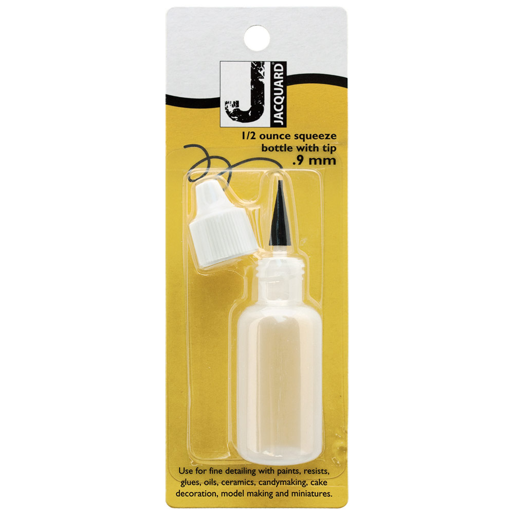 Jacquard Squeeze Bottle 0.5oz w/ Plastic Tip 0.9mm Black