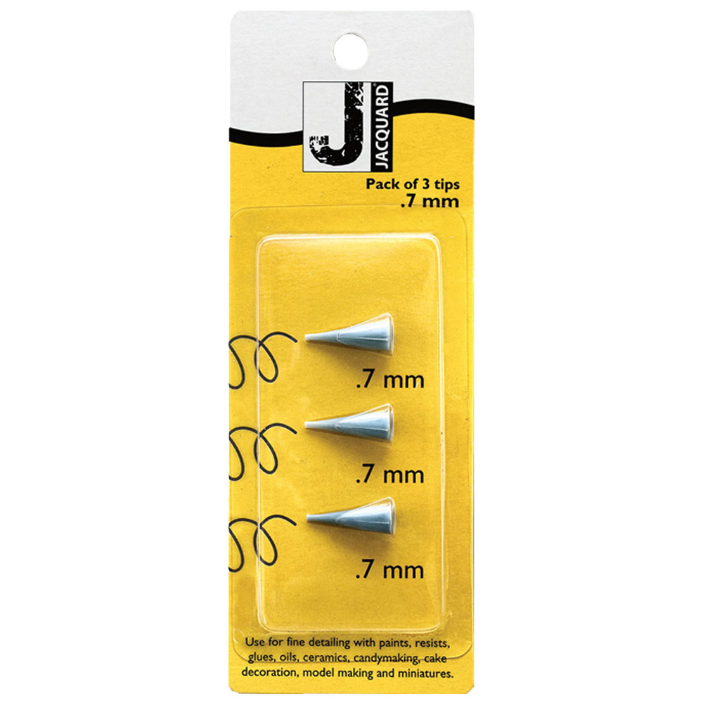 Jacquard Plastic Applicator Tip 3 Pack 0.7mm Grey