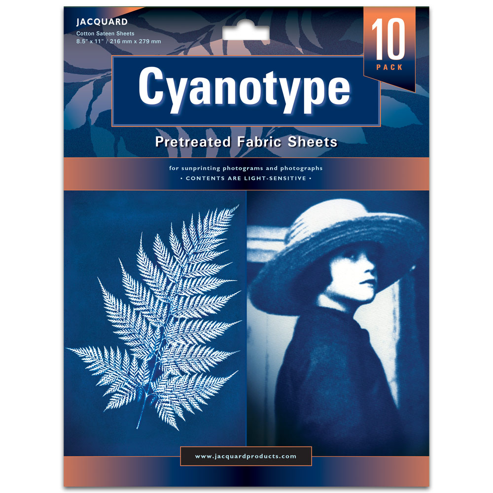 Jacquard Cyanotype Pretreated Fabric Sheet 10 Pack 8.5"x11"