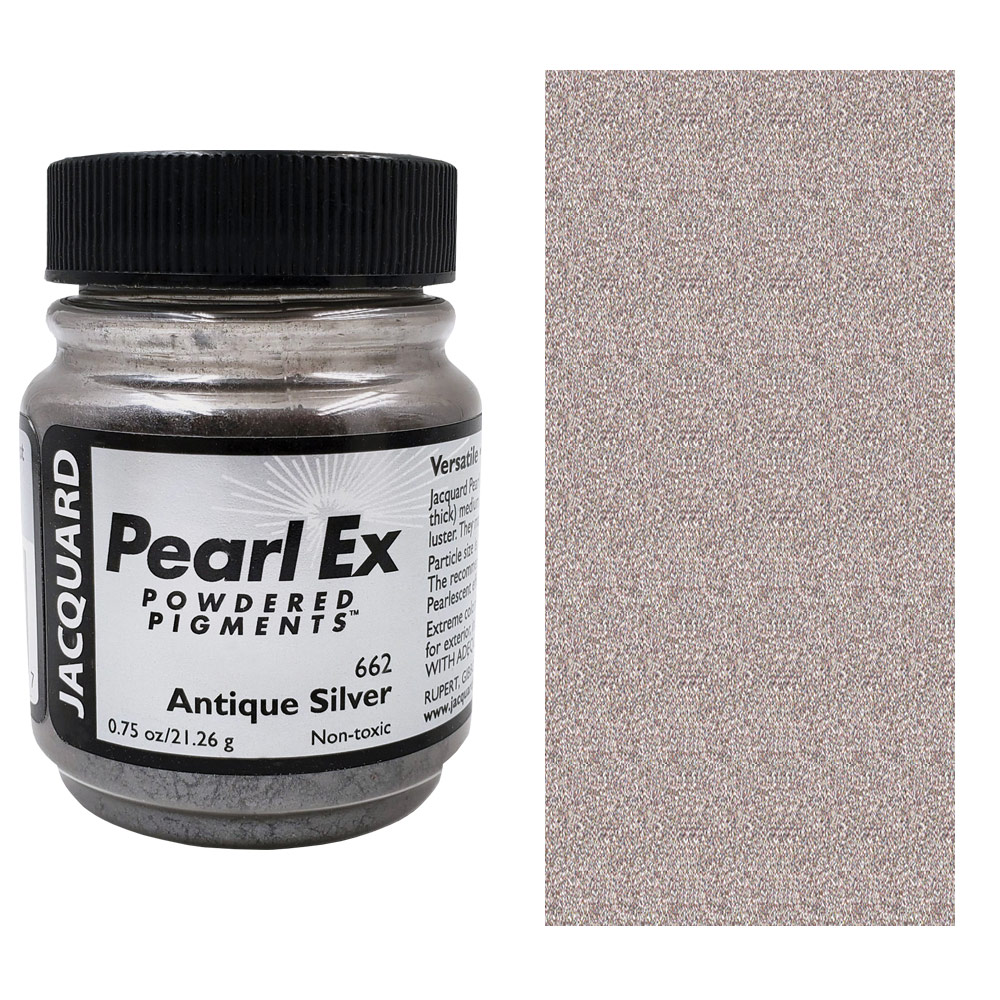 Jacquard Pearl Ex Powdered Pigment 0.75oz Antique Silver