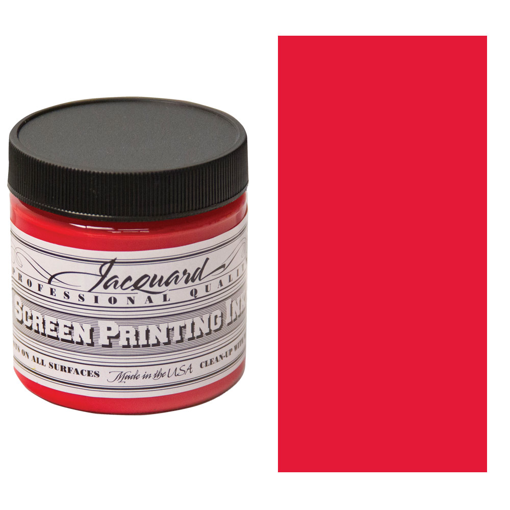 Jacquard Screen Printing Ink - Bright Red, 4 oz