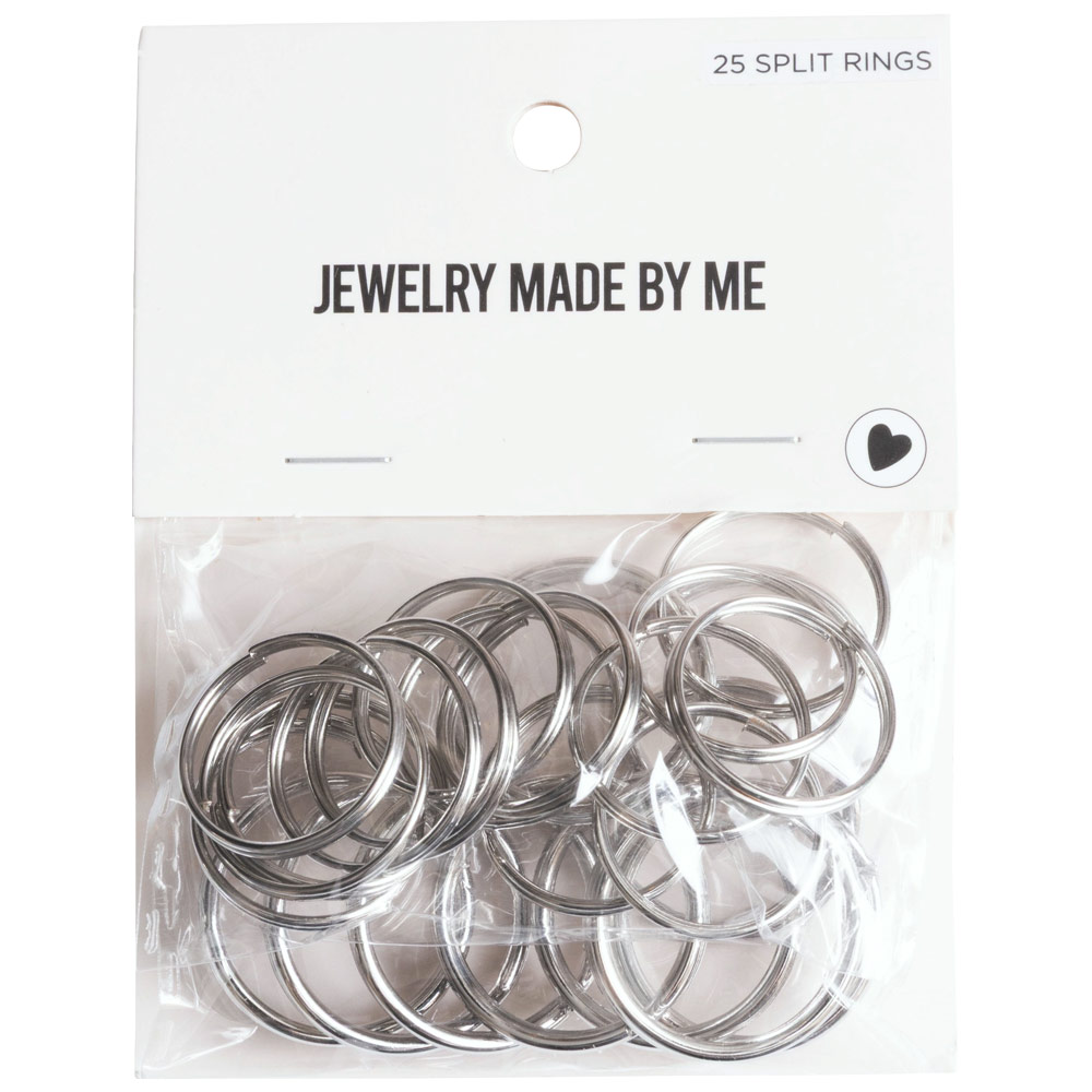 Jewelry Made By Me Split Key Ring 25 Pack Silver
