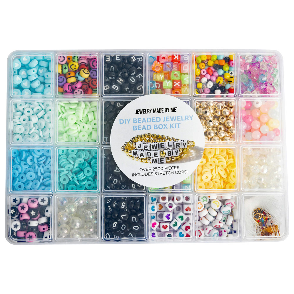 Jewelry Made By Me DIY Bead Box 2500 Set Colorful Rainbow