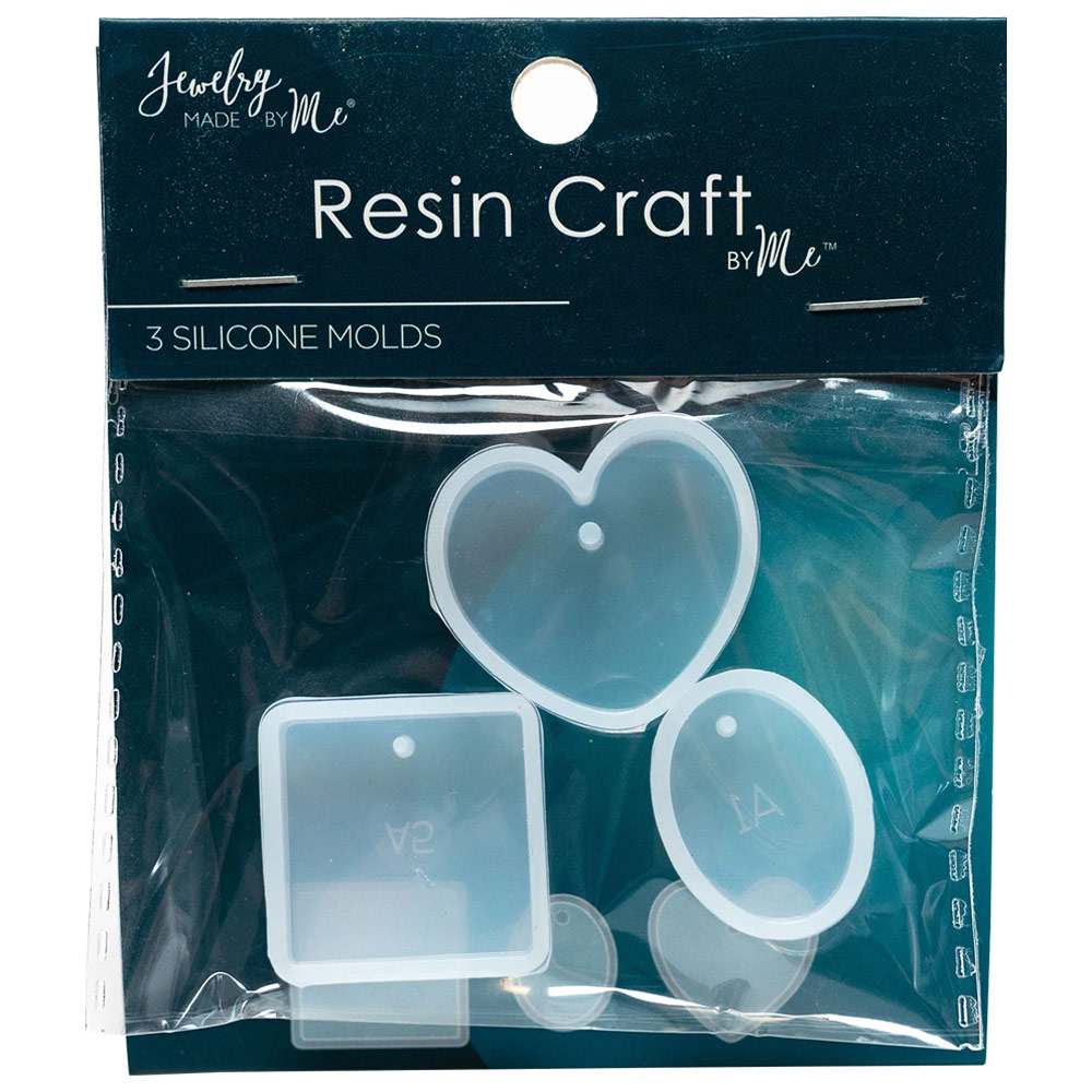 Jewelry Made By Me Silicone Mold Square, Oval & Heart