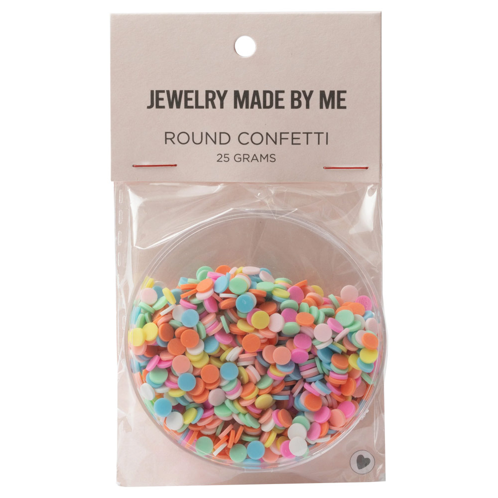 Jewelry Made By Me Round Resin Craft Inclusion Disc Confetti