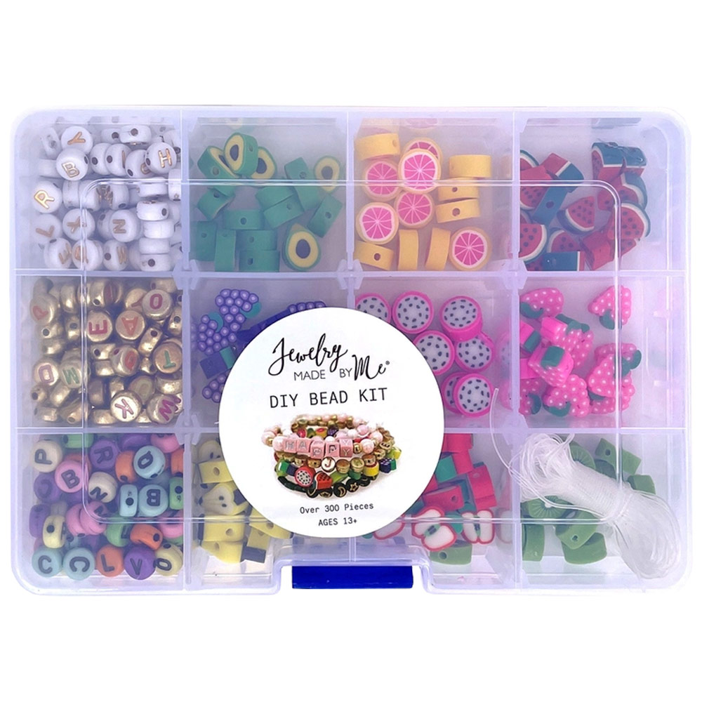 Jewelry Made By Me DIY Bead Box Mixed Fruit & Letters