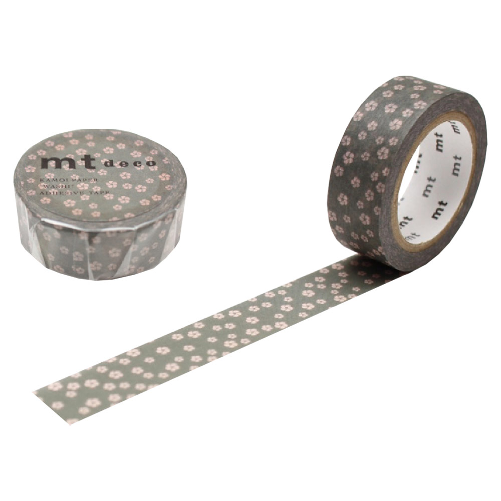 MT Washi Tape DECO Series 15mm Nejiriume Namari Grey