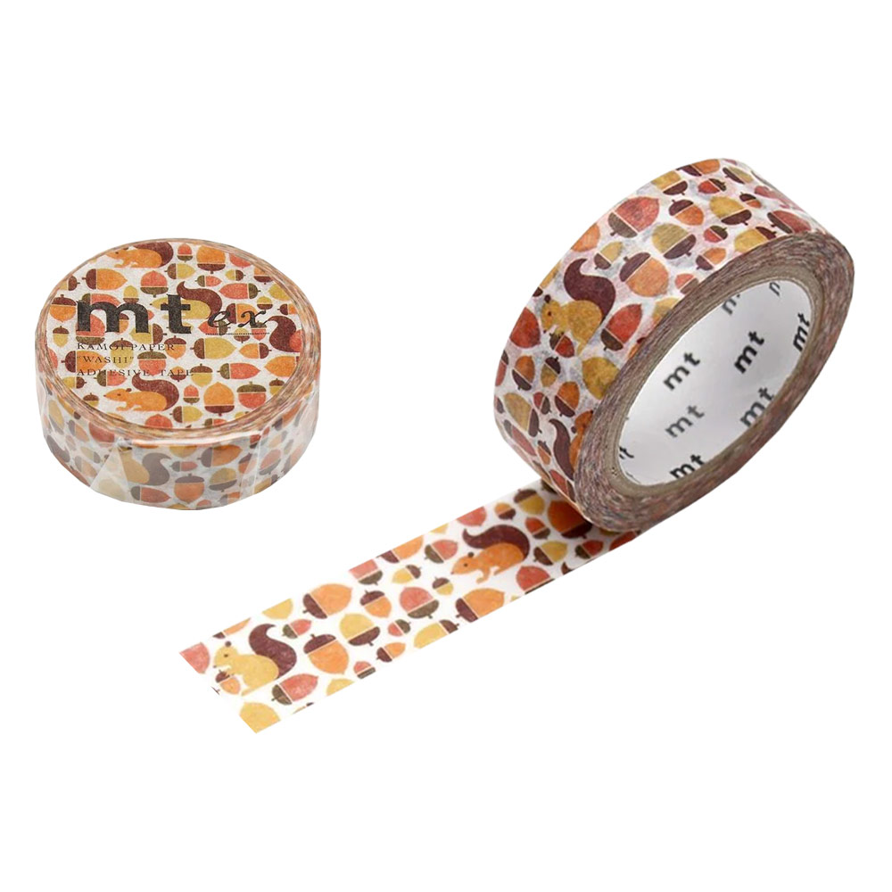 MT Washi Tape EX Series 15mm Squirrel Acorn