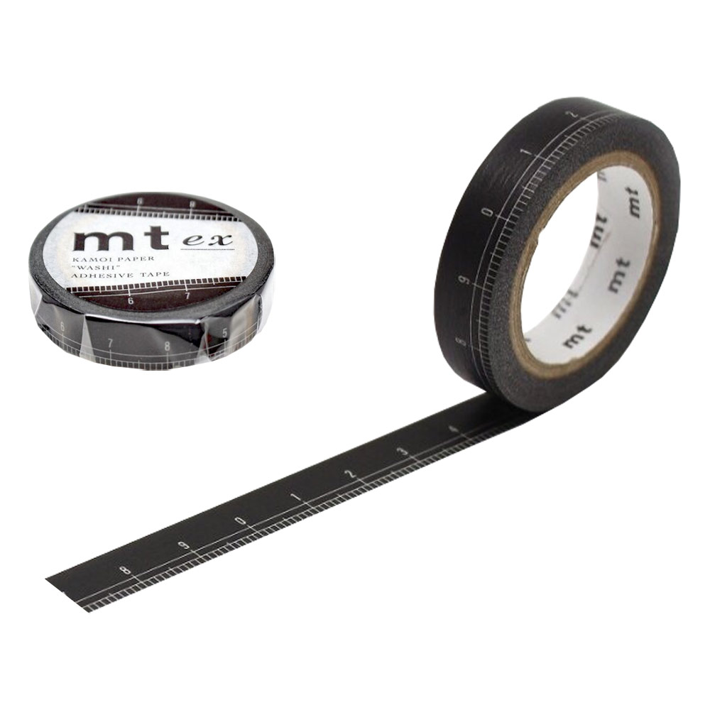 MT Washi Tape EX Series 10mm Black Ruler