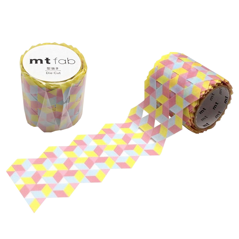 MT Washi Tape FAB 45mm Die-Cut Cube Pattern