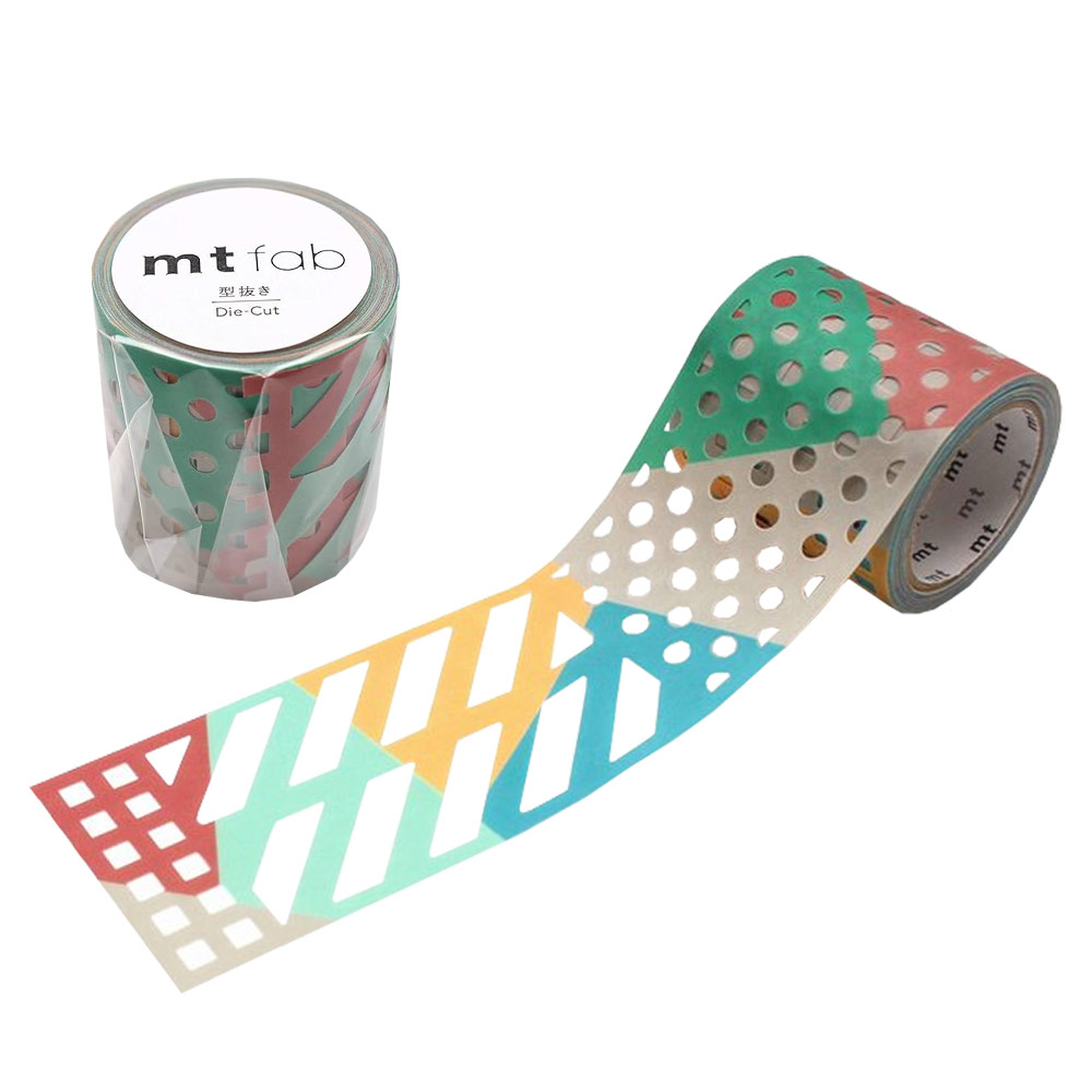 MT Washi Tape FAB 45mm Die-Cut Color & Pattern Block