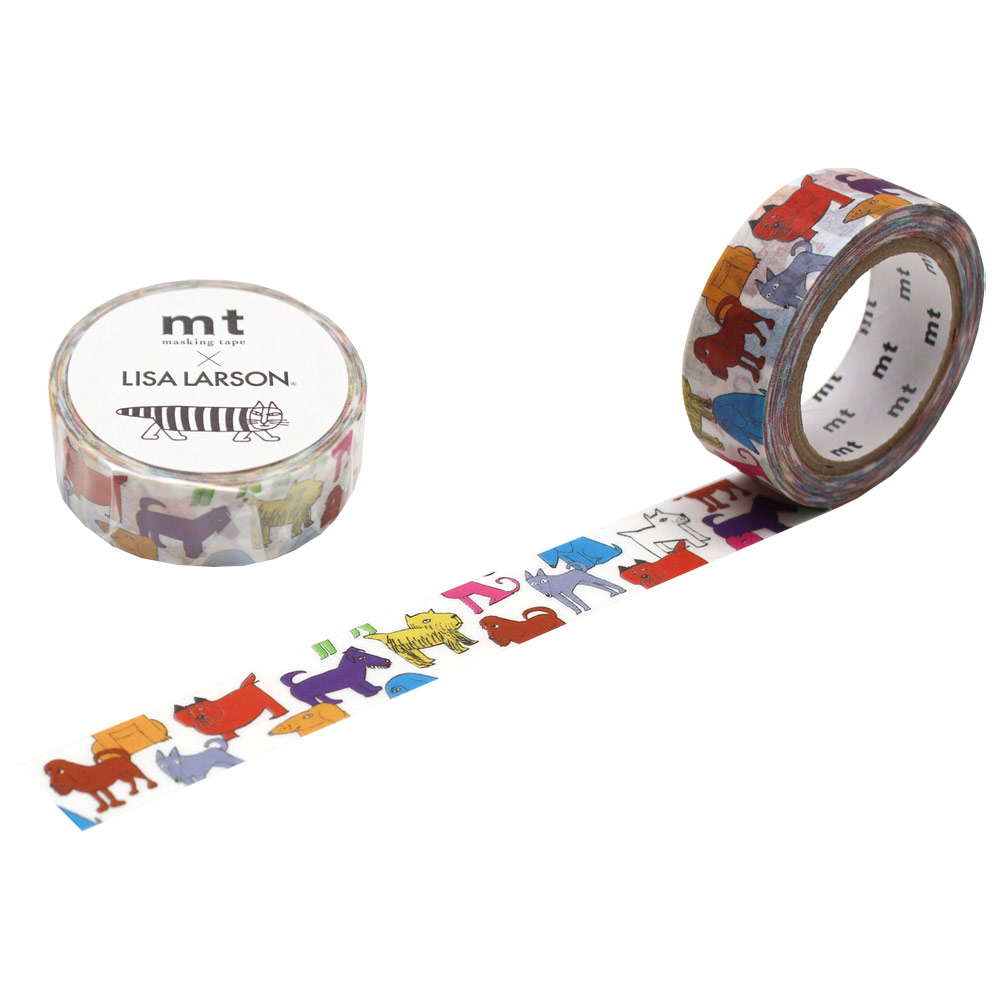 MT Washi Tape LISA LARSON 15mm Colorful Dog
