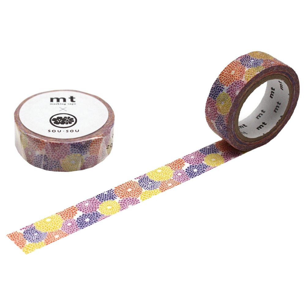 MT Washi Tape SOU SOU 15mm Chrysanthemums