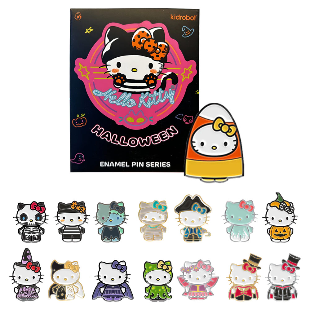 Kidrobot Enamel Pin Blind Box Hello Kitty Halloween