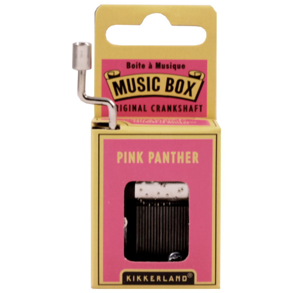 Kikkerland Crank Music Box Pink Panther