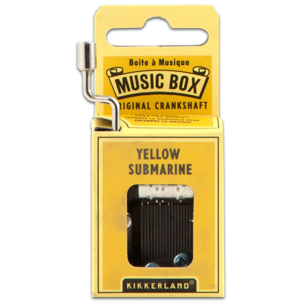 Kikkerland Crank Music Box Yellow Submarine