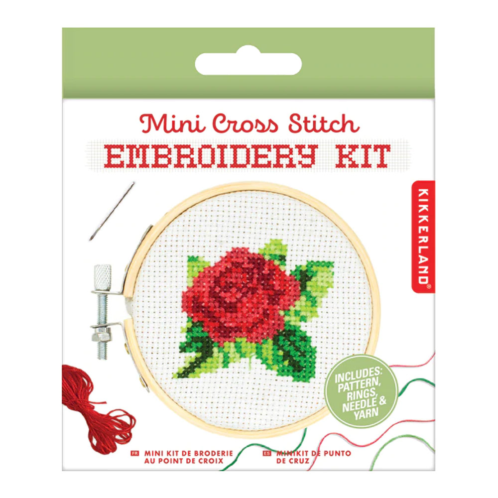 MINI CROSS STITCH EMBROIDRY ROSE