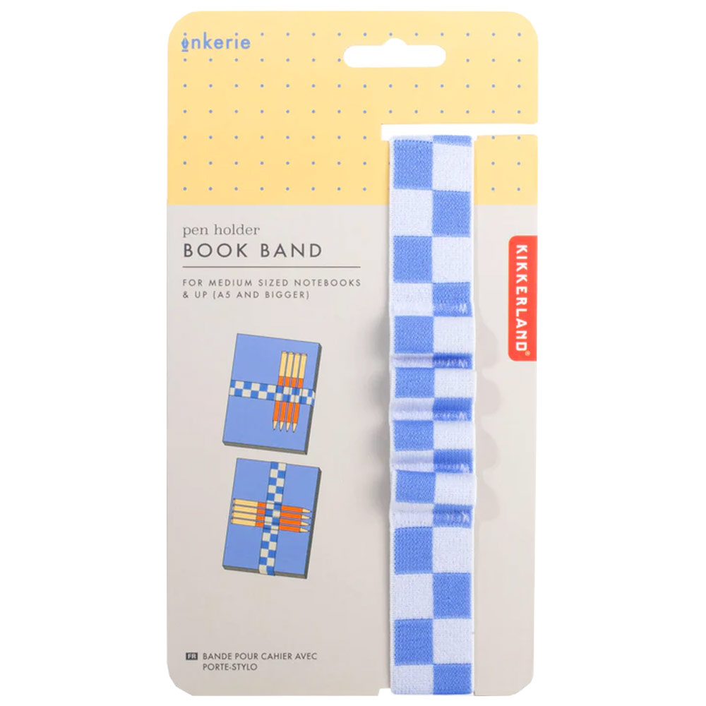Kikkerland Pen Holder Book Band Blue