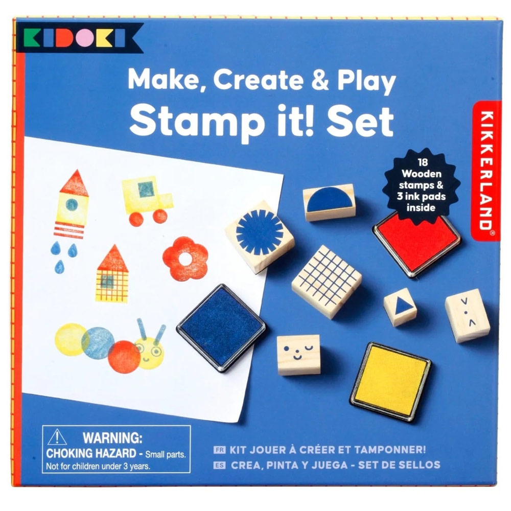 Kikkerland Make, Create & Play Stamp It! 21 Set