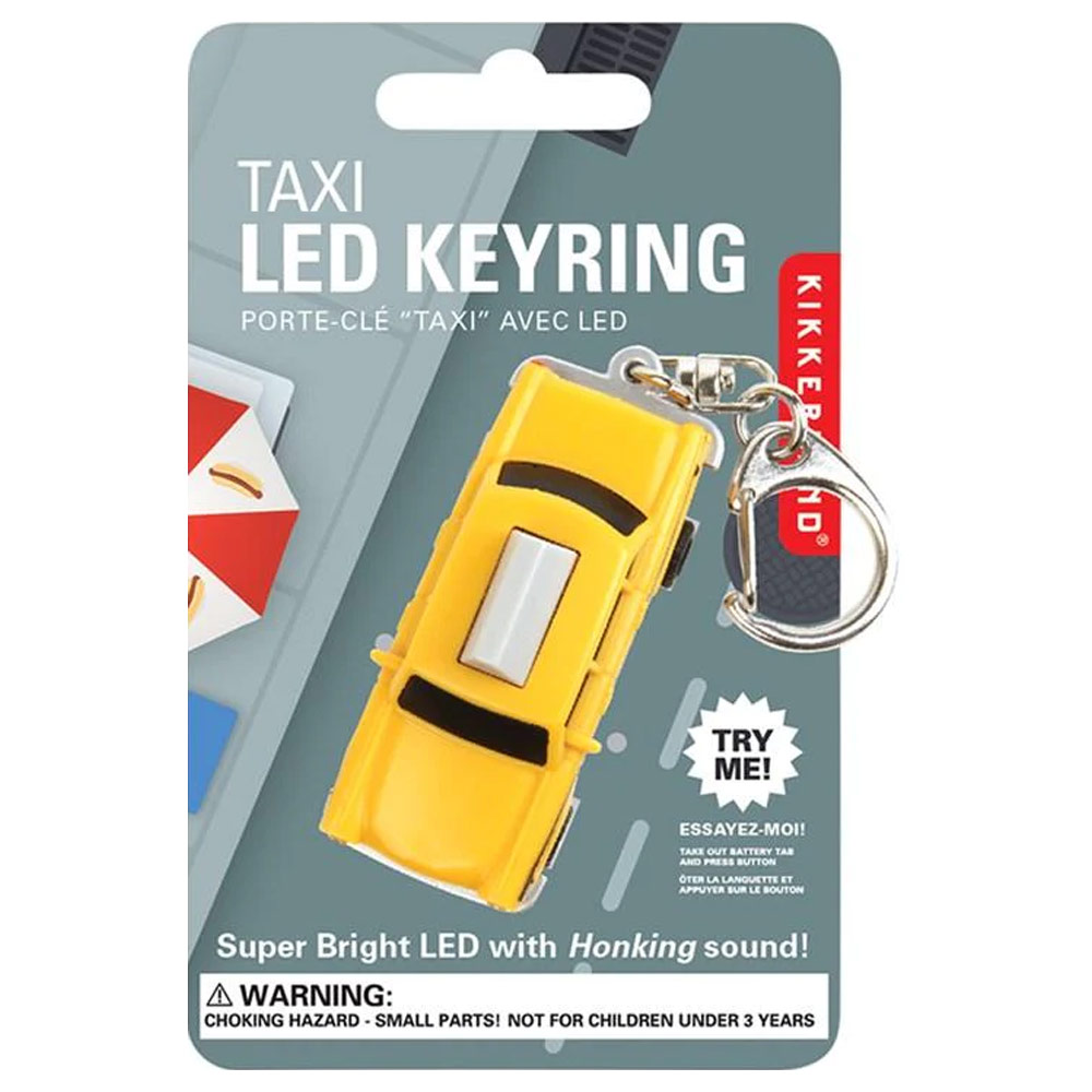 Keychain LED Taxi Cab Kikkerland