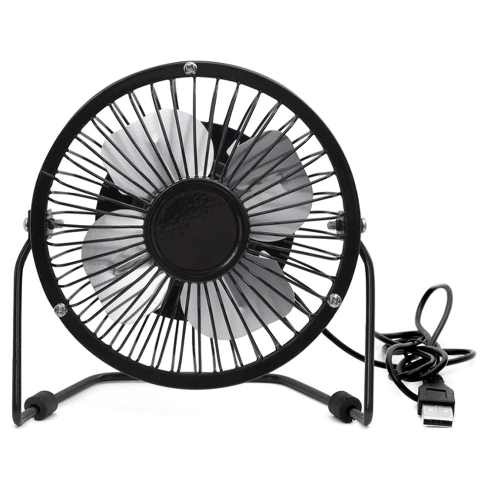 Kikkerland USB Desk Fan Black