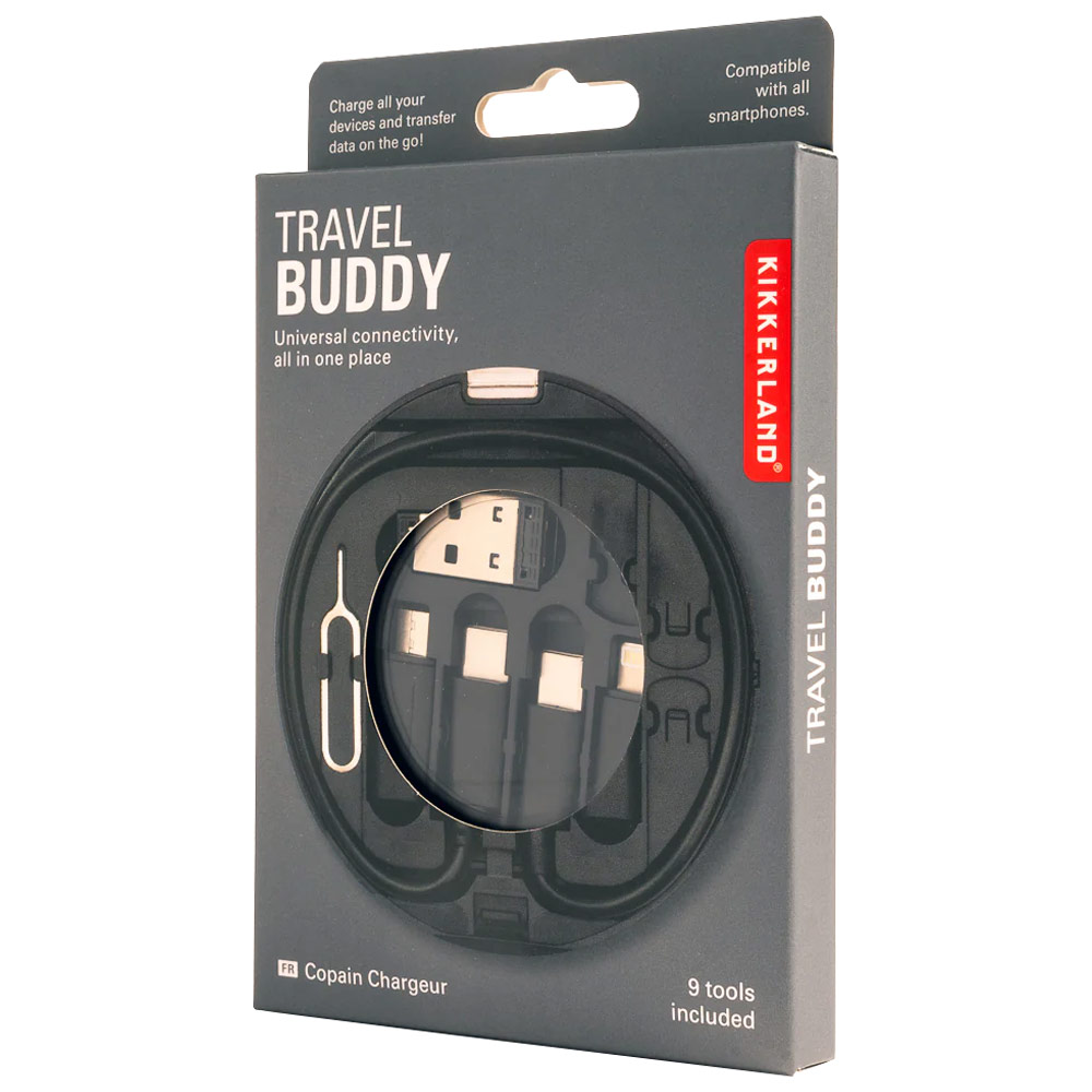 Kikkerland Travel Buddy Phone 9 Piece Kit