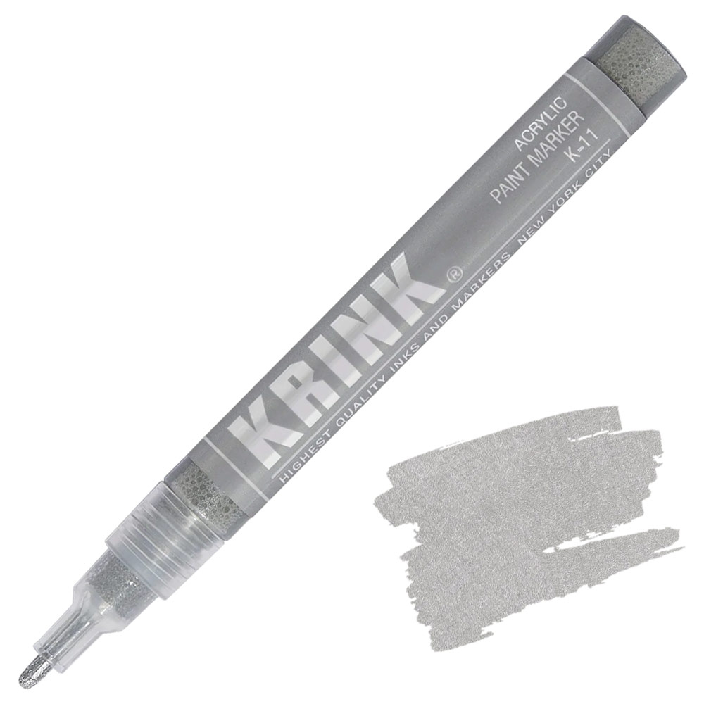 Krink K-11 Water-Based Acrylic Paint Marker 3mm 9ml Silver