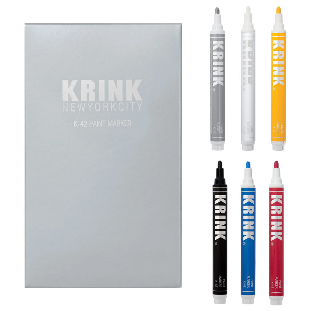 Krink K-42 Alcohol Paint Marker 4.5mm 6 x 10ml Set Assorted