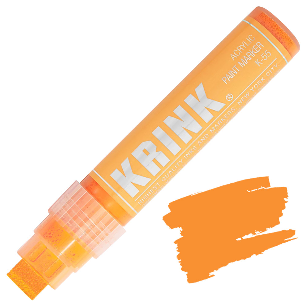 Krink K-55 Water-Based Acrylic Paint Marker 15mm Fluorescent Orange
