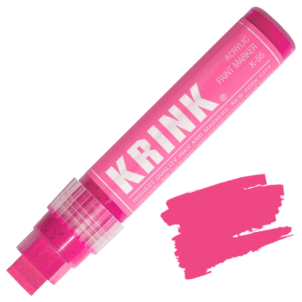 Krink K-55 Water-Based Acrylic Paint Marker 15mm Fluorescent Pink