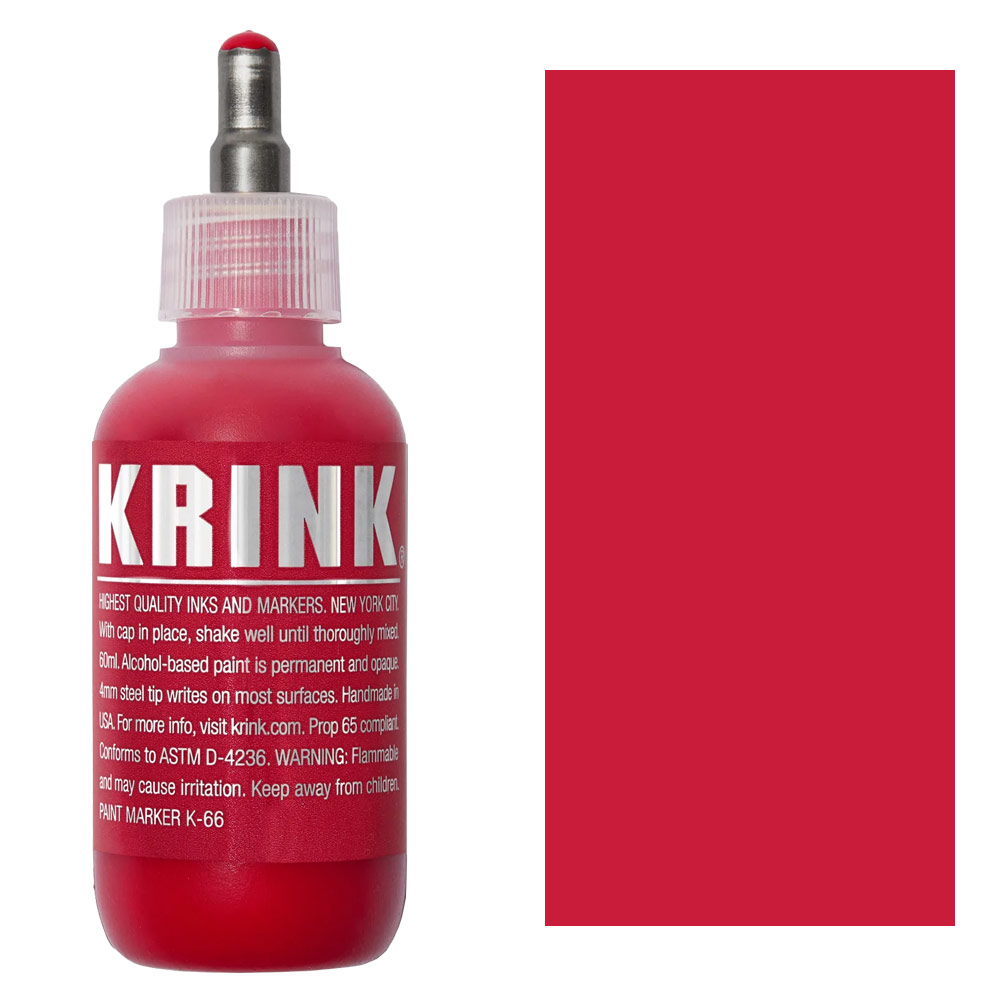 Krink K-66 Metal Tip Alcohol Paint Marker 4mm 60ml Red