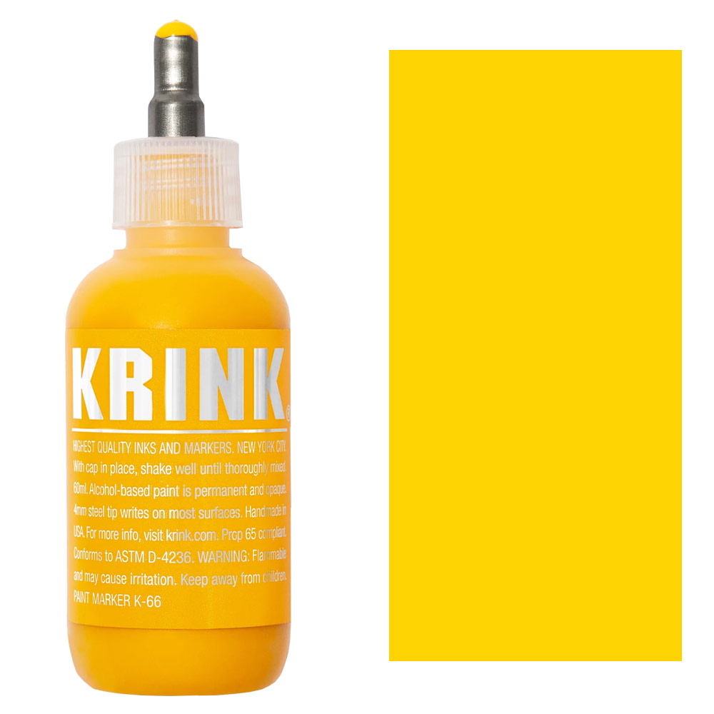Krink K-66 Metal Tip Alcohol Paint Marker 4mm 60ml Yellow