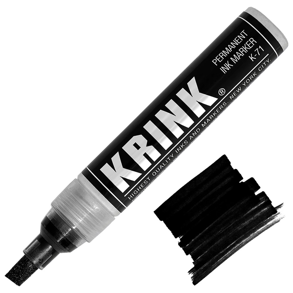 Krink K-71 Chisel Permanent Alcohol Ink Marker 7mm Black