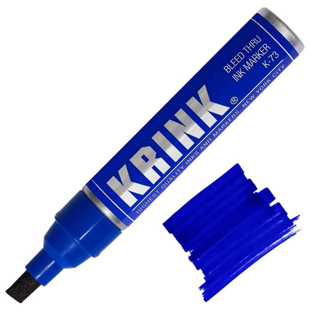 Krink K-73 Chisel Bleed Thru Ink Marker 7mm 22ml Blue
