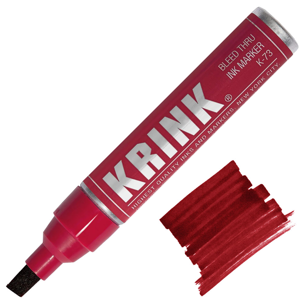Krink K-73 Chisel Bleed Thru Ink Marker 7mm 22ml Red