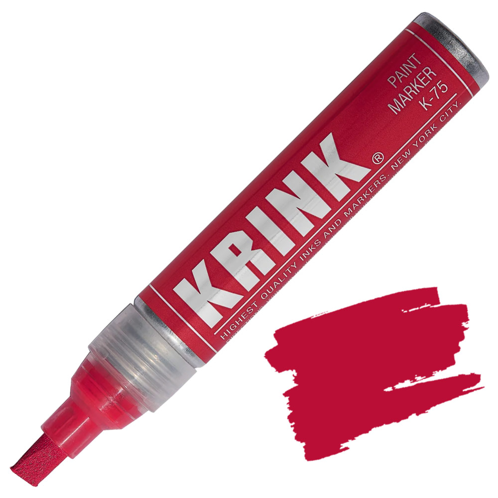 Krink K-75 Chisel Alcohol Paint Marker 7mm Red