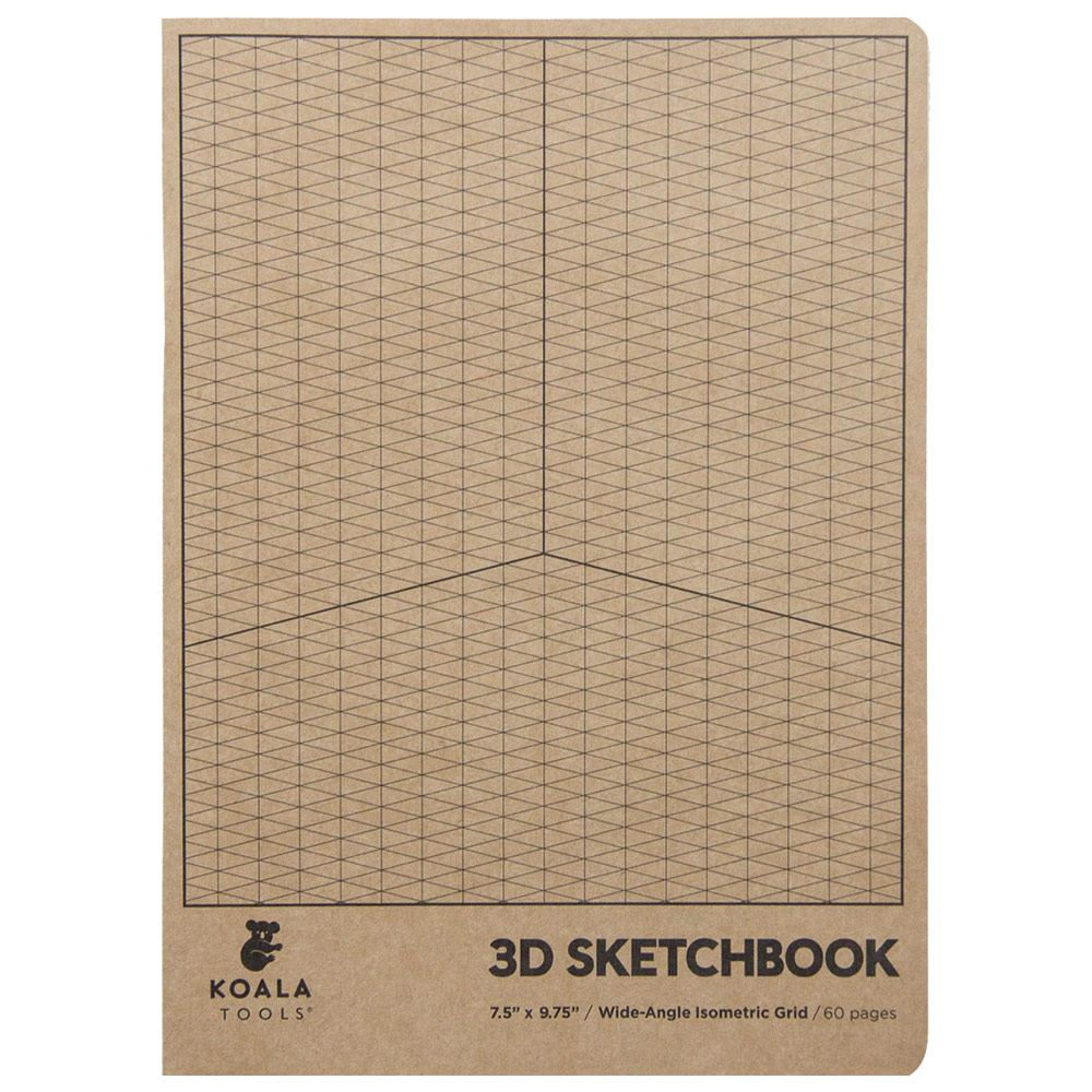 Koala Tools 3D Wide-Angle Isometric Paper Sketchbook 7.5"x9.75"