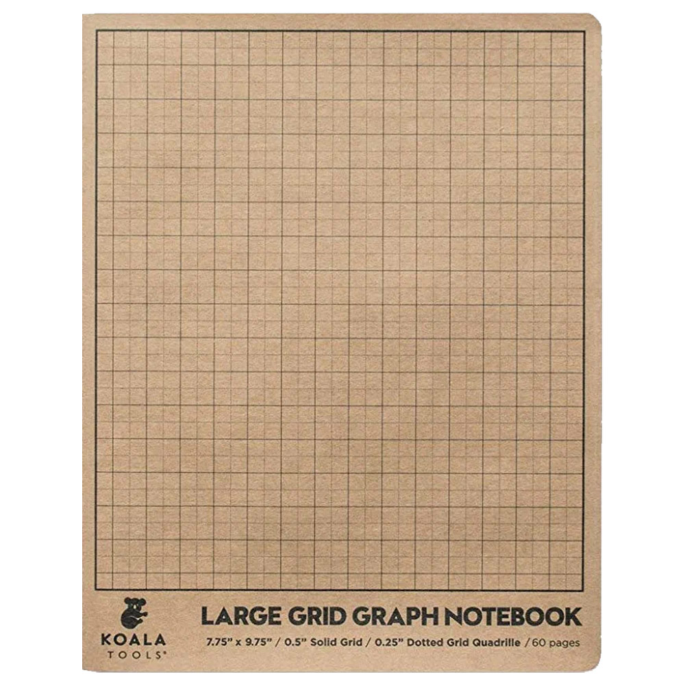 Koala Tools Large Grid Graph Paper Notebook 7.75"x9.75"