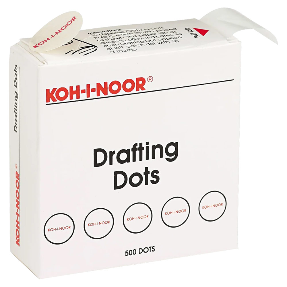 KOH25900 Sanford Koh-I-Noor Adhesive Drafting Dots - 500 Dot of
