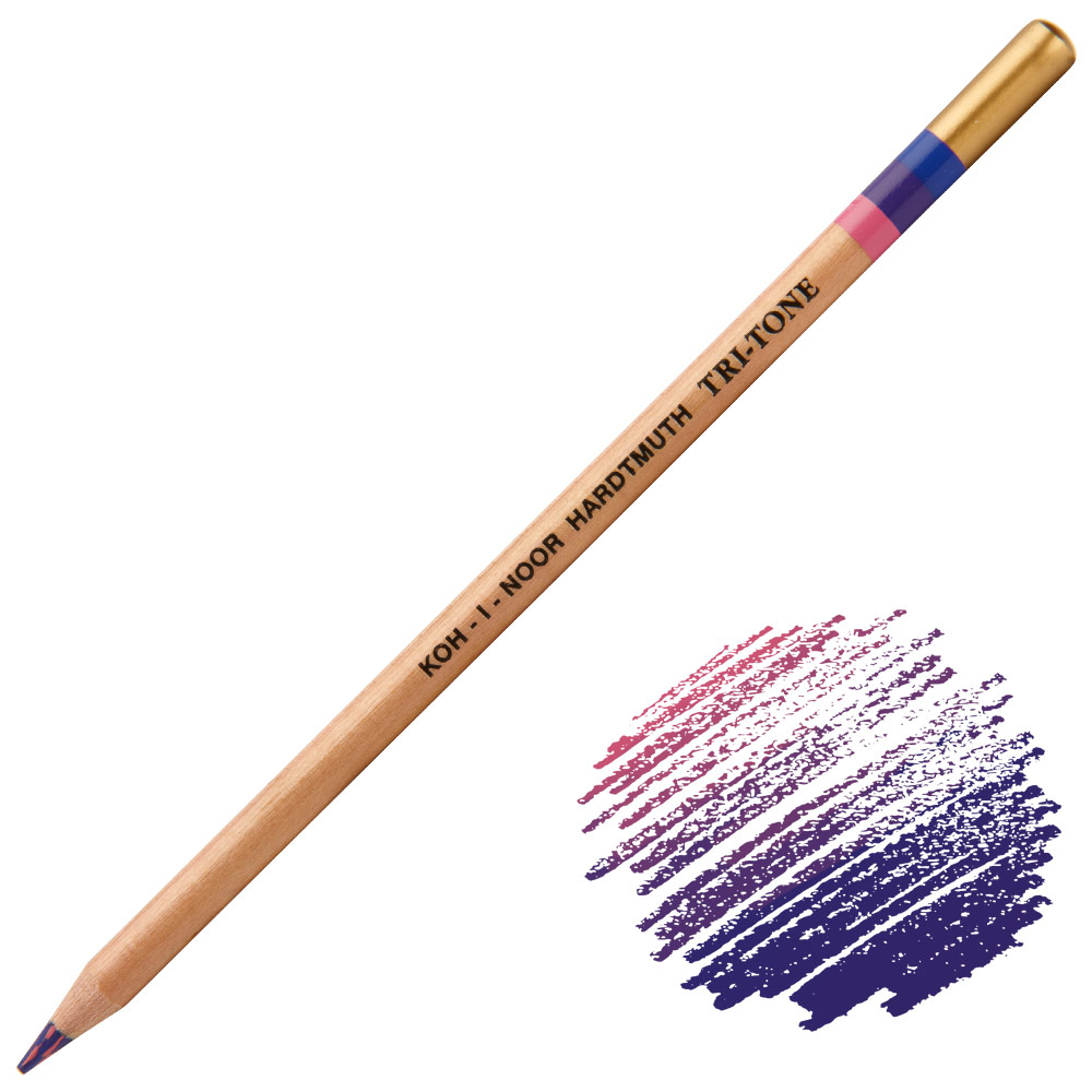 Koh-I-Noor Tri-tone Multi-Color Pencil Violets