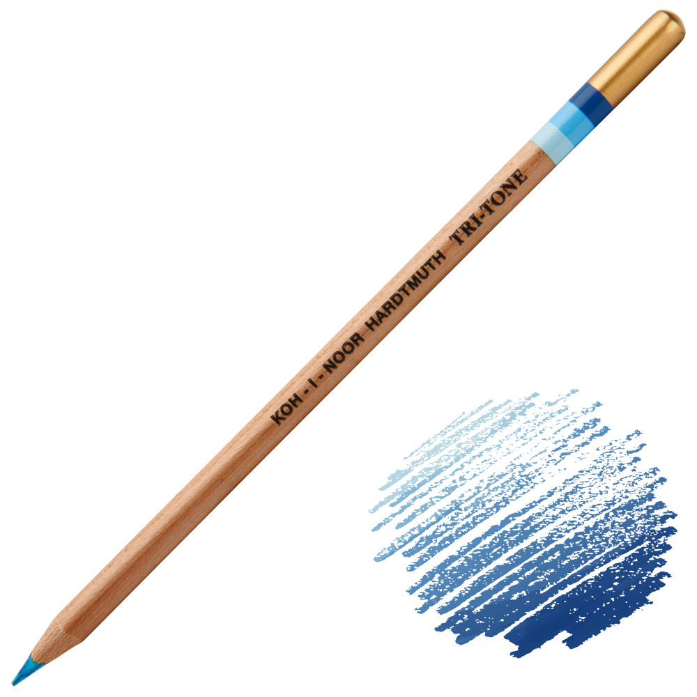 Koh-I-Noor Tri-tone Multi-Color Pencil Ocean Blue