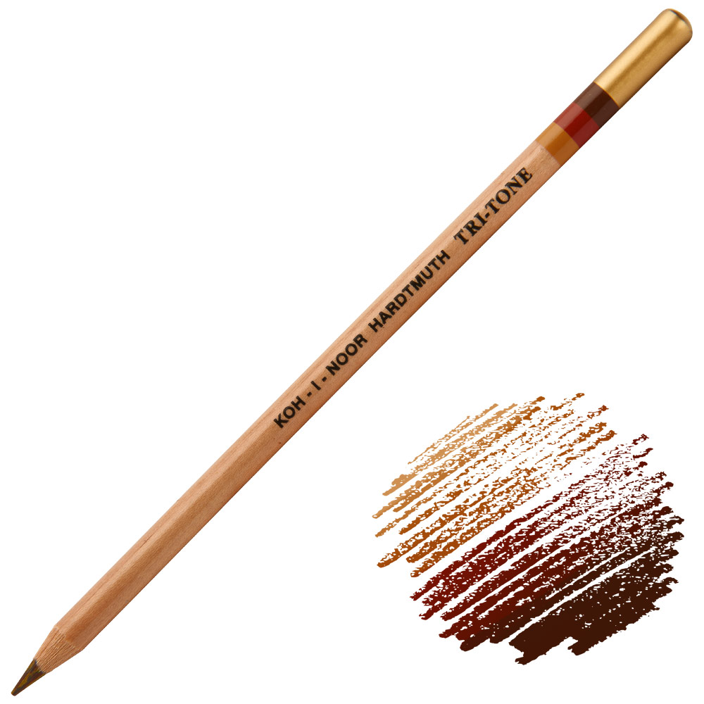 Koh-I-Noor Tri-tone Multi-Color Pencil Earthtones